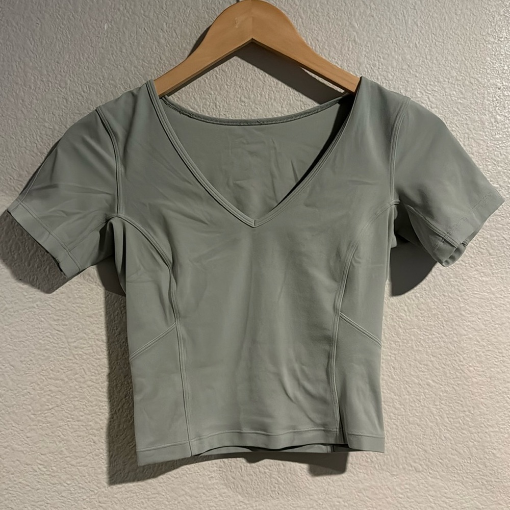 Lululemon Align Cropped V Neck - Sage